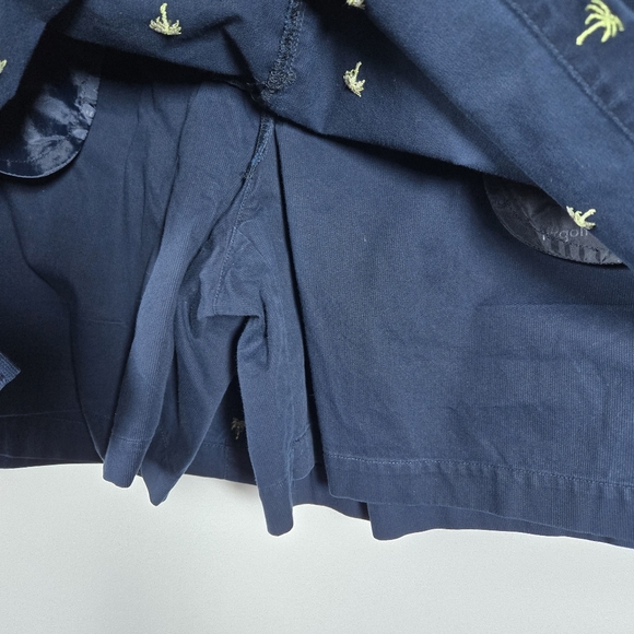 LIZGOLF Navy Blue Embroidered Palm Tree Print Golf Tennis Pickle Ball Skort 16 - Picture 10 of 14